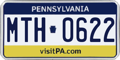 PA license plate MTH0622