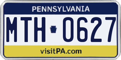 PA license plate MTH0627