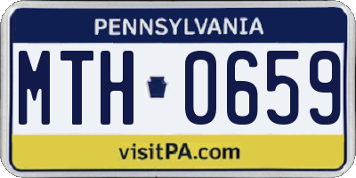 PA license plate MTH0659
