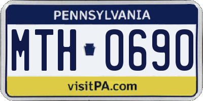 PA license plate MTH0690