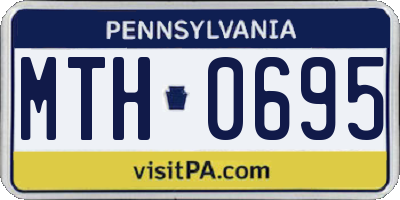 PA license plate MTH0695