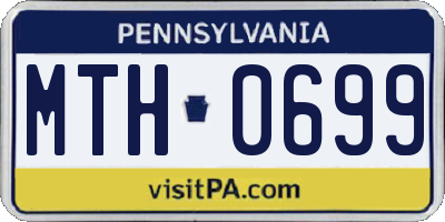 PA license plate MTH0699