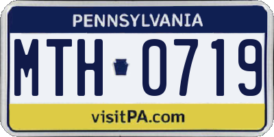 PA license plate MTH0719