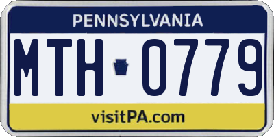 PA license plate MTH0779