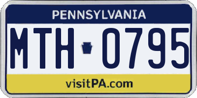 PA license plate MTH0795