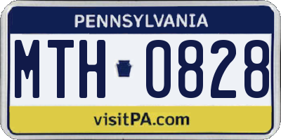 PA license plate MTH0828