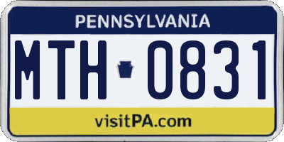 PA license plate MTH0831