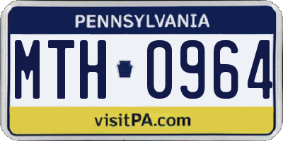 PA license plate MTH0964
