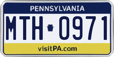 PA license plate MTH0971