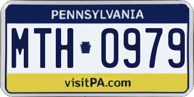 PA license plate MTH0979