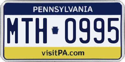 PA license plate MTH0995
