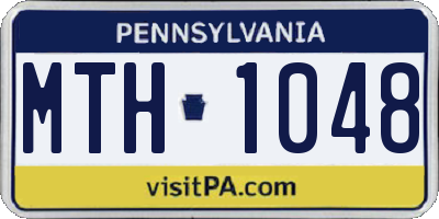 PA license plate MTH1048