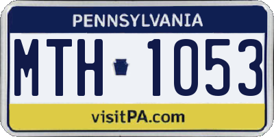 PA license plate MTH1053