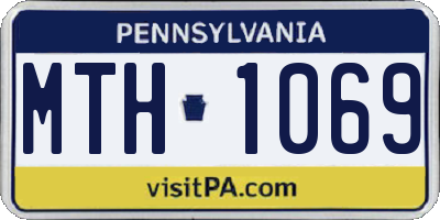PA license plate MTH1069