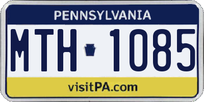PA license plate MTH1085