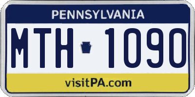 PA license plate MTH1090