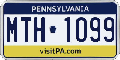 PA license plate MTH1099