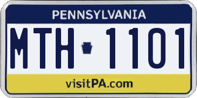 PA license plate MTH1101