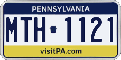 PA license plate MTH1121