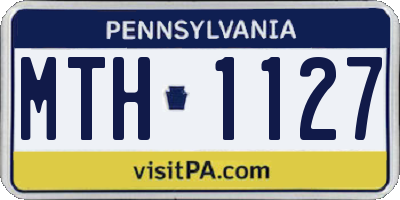 PA license plate MTH1127