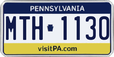 PA license plate MTH1130