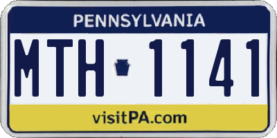 PA license plate MTH1141