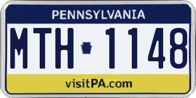 PA license plate MTH1148