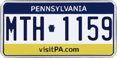 PA license plate MTH1159