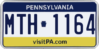 PA license plate MTH1164