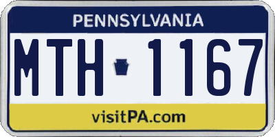 PA license plate MTH1167
