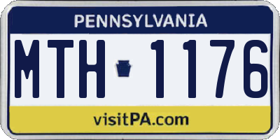 PA license plate MTH1176