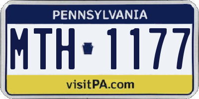 PA license plate MTH1177