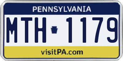 PA license plate MTH1179