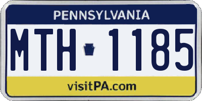 PA license plate MTH1185