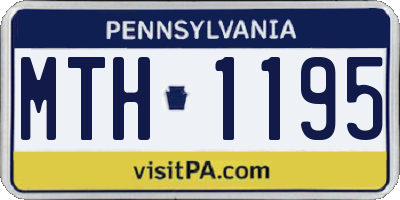PA license plate MTH1195