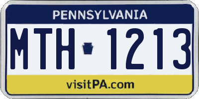 PA license plate MTH1213