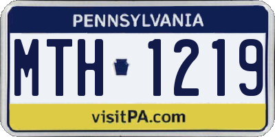 PA license plate MTH1219