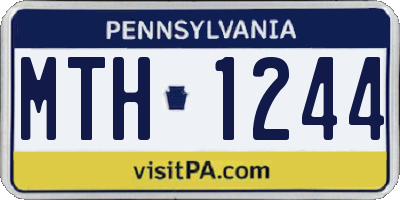 PA license plate MTH1244