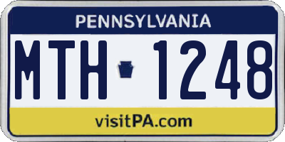 PA license plate MTH1248