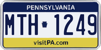 PA license plate MTH1249