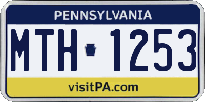 PA license plate MTH1253