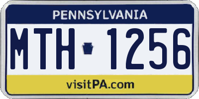 PA license plate MTH1256