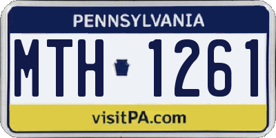 PA license plate MTH1261