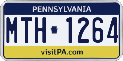 PA license plate MTH1264