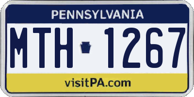 PA license plate MTH1267