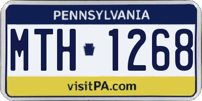 PA license plate MTH1268