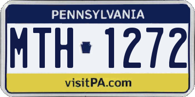 PA license plate MTH1272