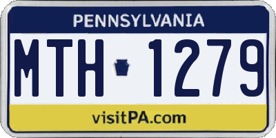 PA license plate MTH1279