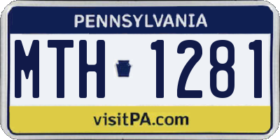PA license plate MTH1281