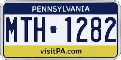 PA license plate MTH1282